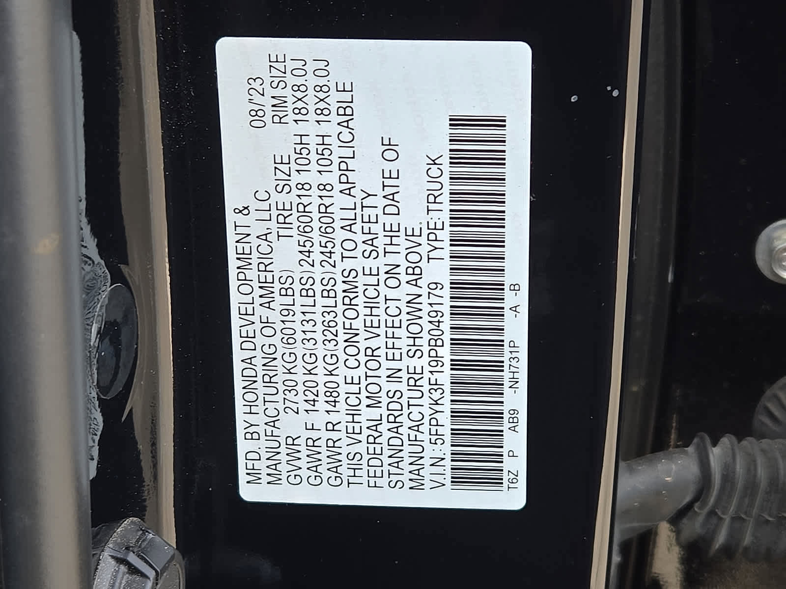 Certified 2023 Honda Ridgeline Sport image 28