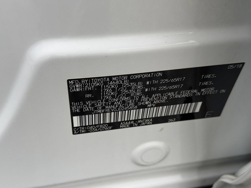 Used 2018 Toyota RAV4 LE w/ All Weather Liner Package AWD/4WD image 28