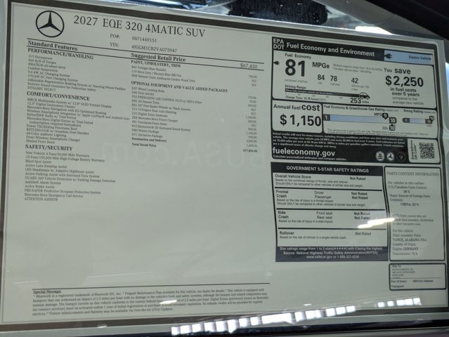 New 2027 Mercedes-Benz EQE 320 4MATIC SUV image 19