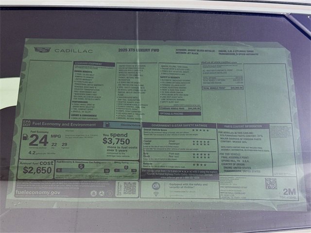 New 2025 Cadillac XT5 Luxury image 20