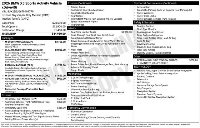 Used 2026 BMW X5 xDrive40i w/ M Sport Package AWD/4WD image 21