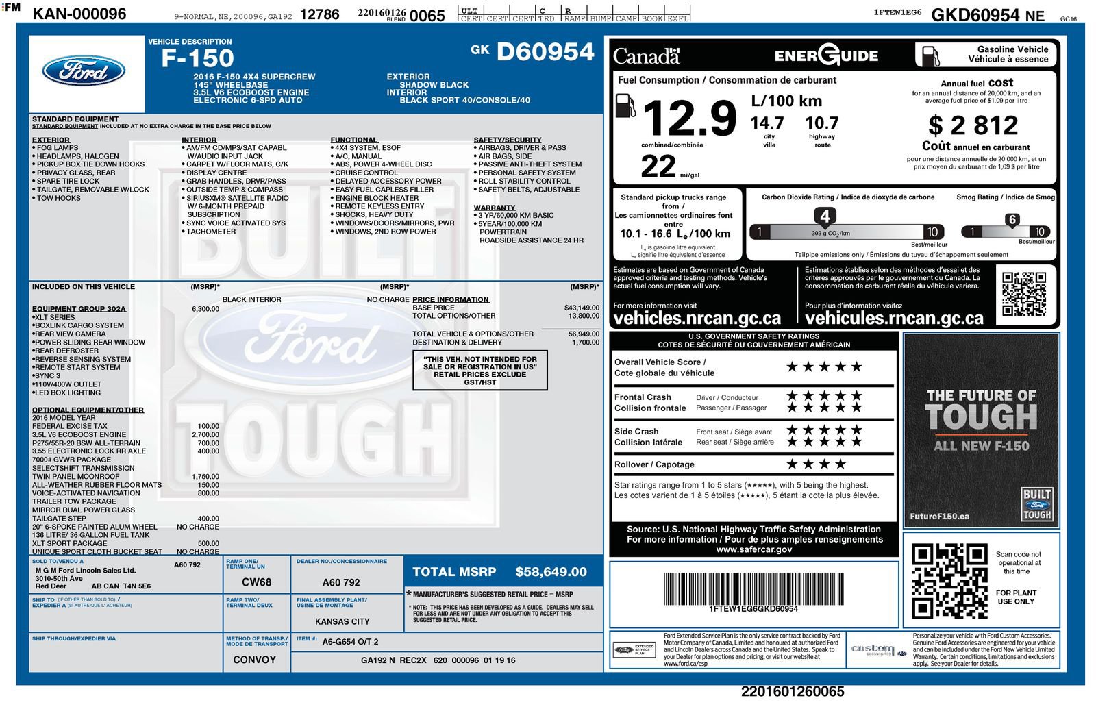 Used 2016 Ford F150 XLT w/ Equipment Group 302A Luxury image 35