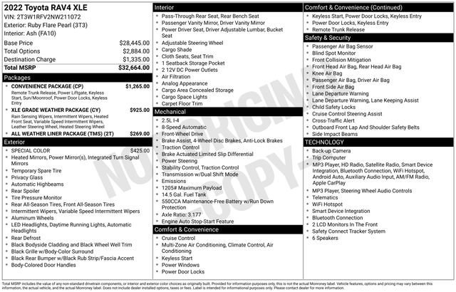 Used 2022 Toyota RAV4 XLE w/ Convenience Package FWD image 2