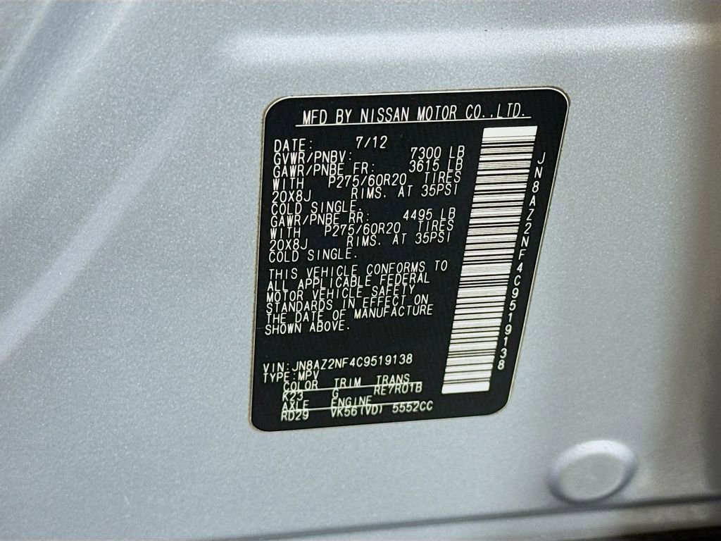 Used 2012 INFINITI QX56 2WD w/ Theater Pkg image 44
