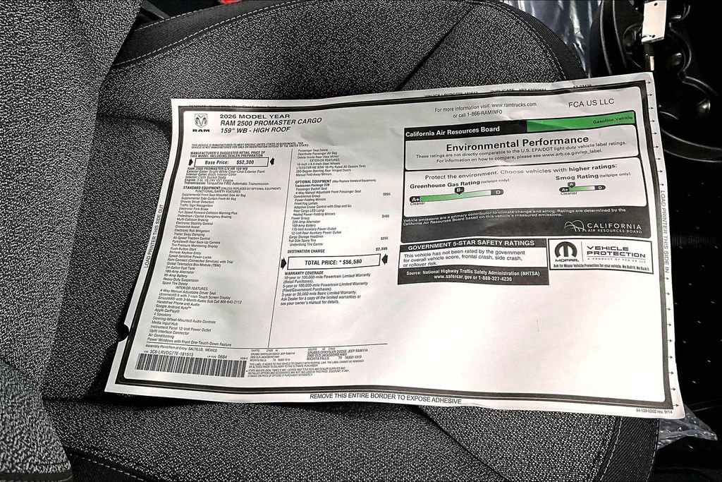 New 2026 RAM ProMaster 2500 w/ Convenience Group FWD image 31