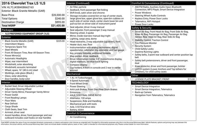 Used 2016 Chevrolet Trax LS image 19