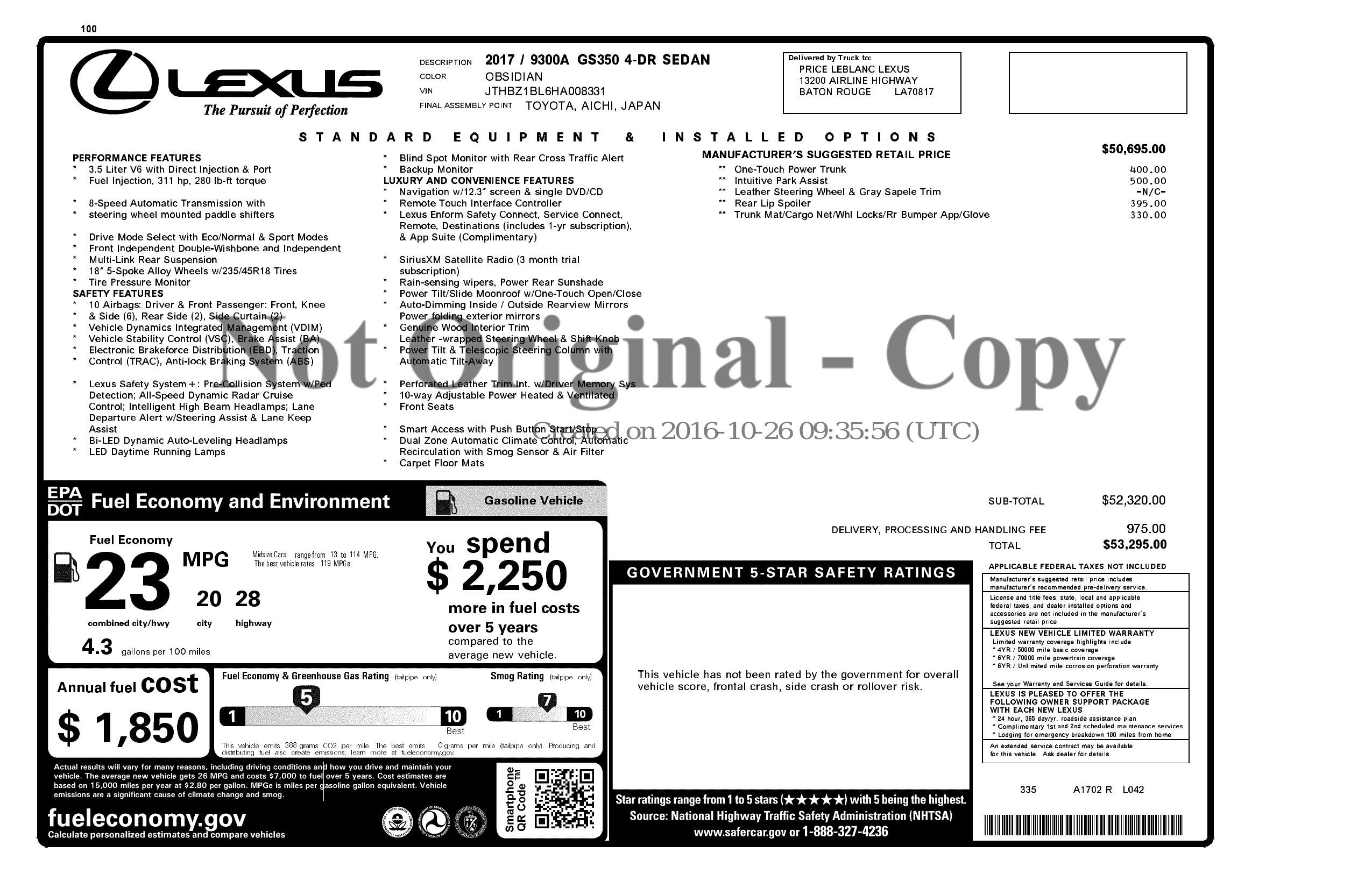 Used 2017 Lexus GS 350 RWD image 3