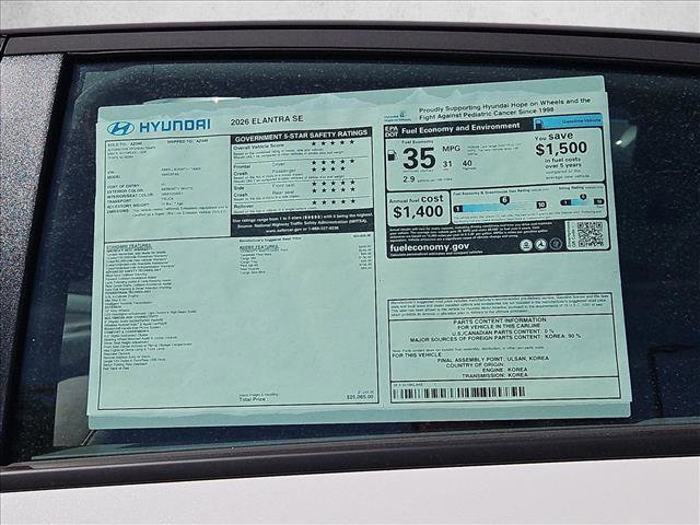 New 2026 Hyundai Elantra SE FWD image 18