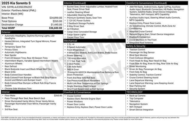 Certified 2025 Kia Sorento S image 35