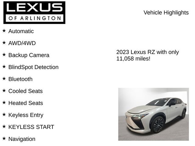 Used 2023 Lexus RZ 450e Premium w/ Cold Area Package AWD/4WD image 8