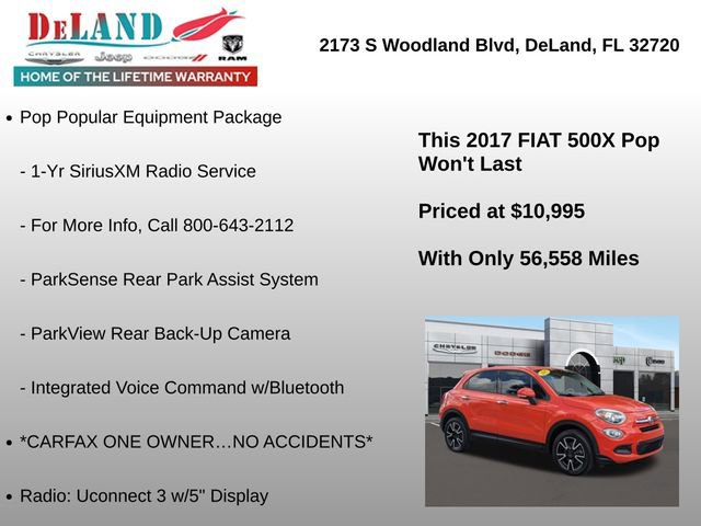 Used 2017 FIAT 500X Pop w/ Pop Popular Equipment Package image 9