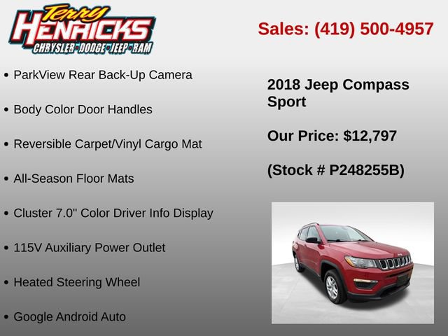 Used 2018 Jeep Compass Sport w/ Tech Group AWD/4WD image 37