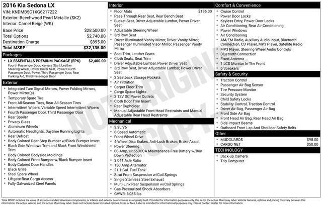 Used 2016 Kia Sedona LX w/ LX Essentials Premium Package image 9