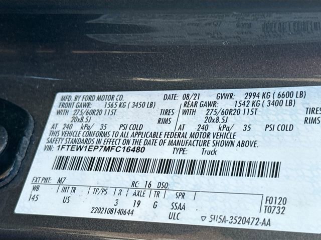 Used 2021 Ford F150 XLT w/ Equipment Group 302A High AWD/4WD image 20