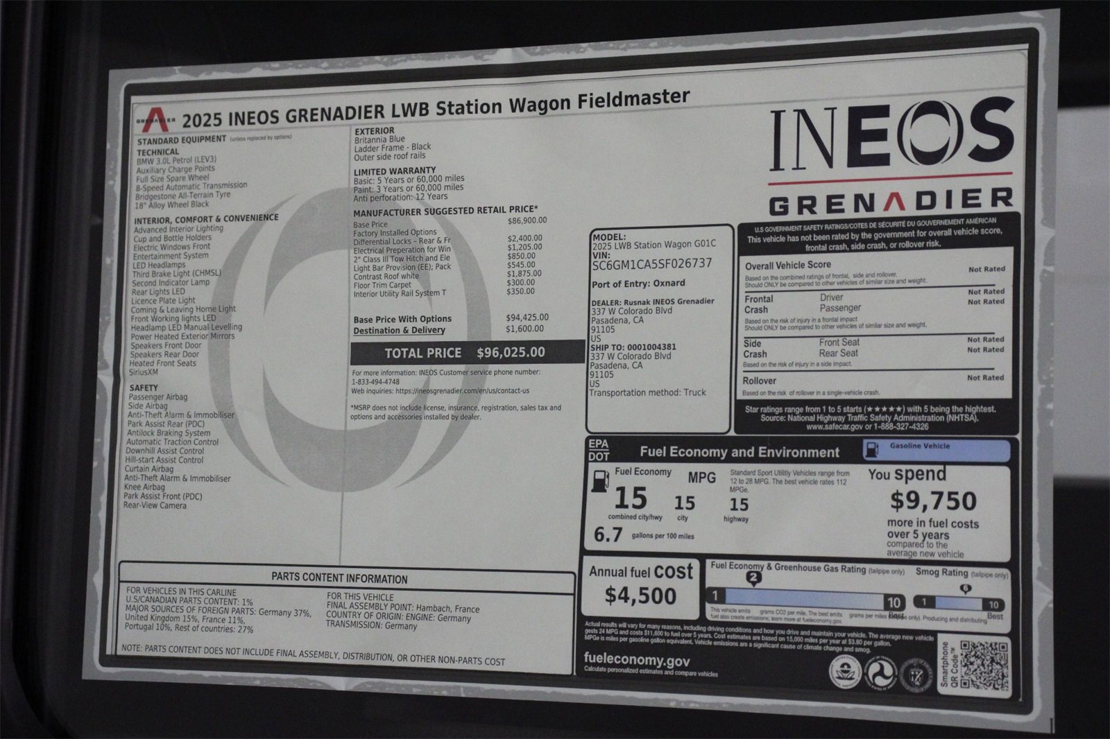 New 2025 INEOS Grenadier Fieldmaster Edition image 23