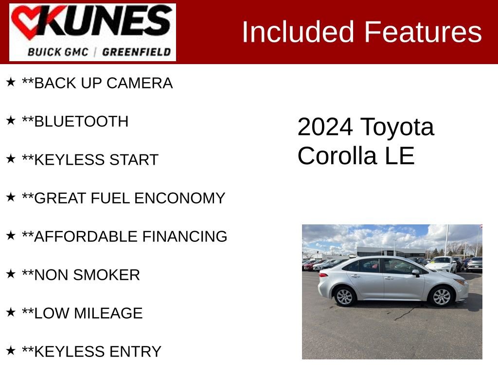 Used 2024 Toyota Corolla LE image 2