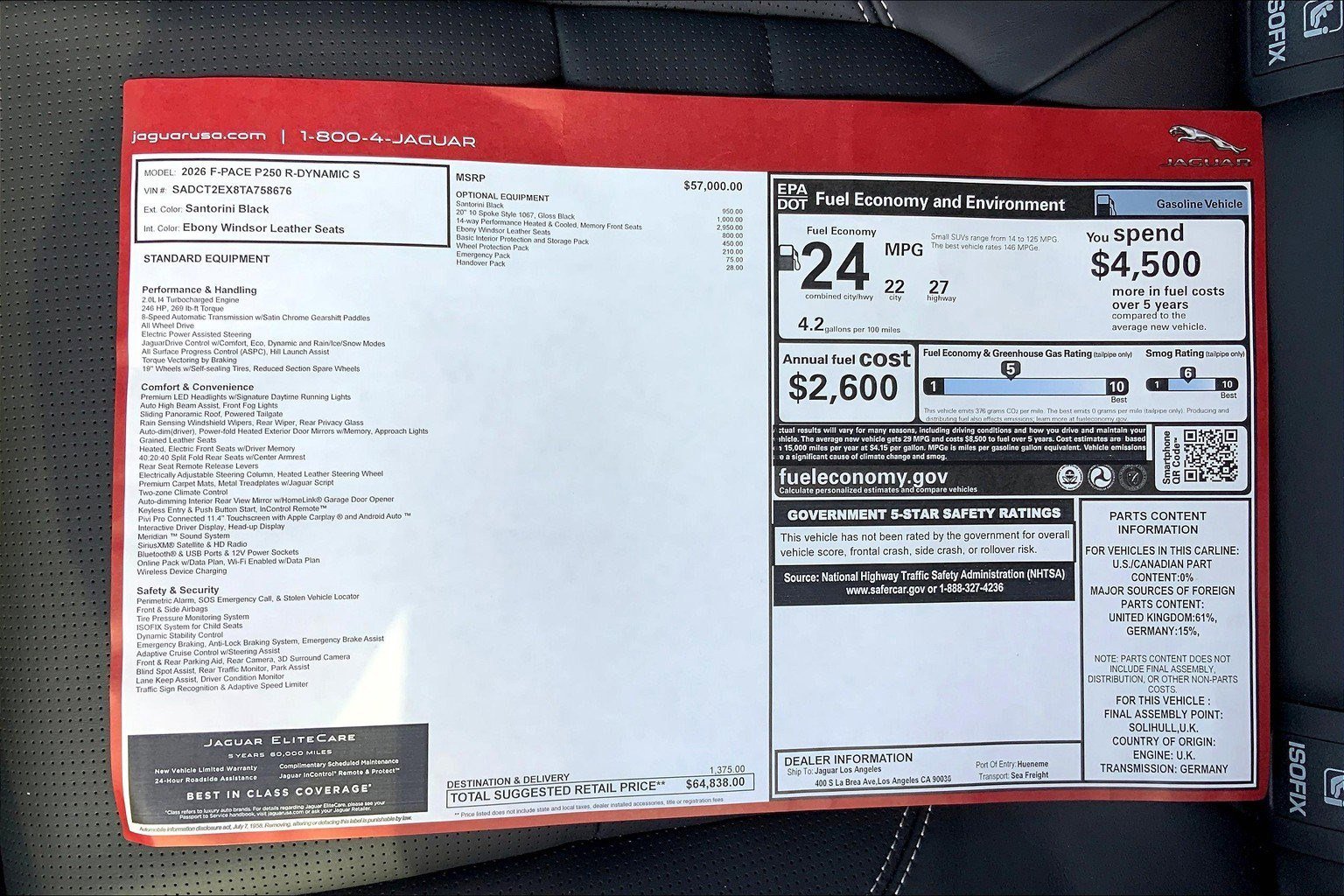 New 2026 Jaguar F-PACE R-Dynamic S image 11