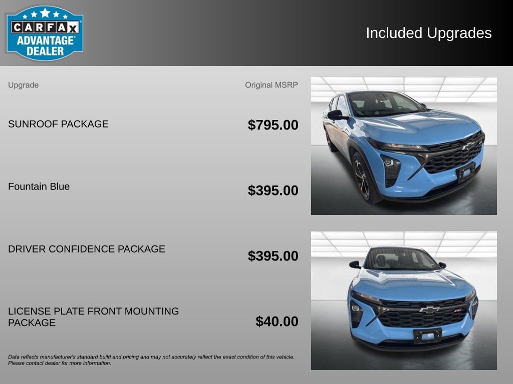 Used 2024 Chevrolet Trax RS w/ Sunroof Package FWD image 3