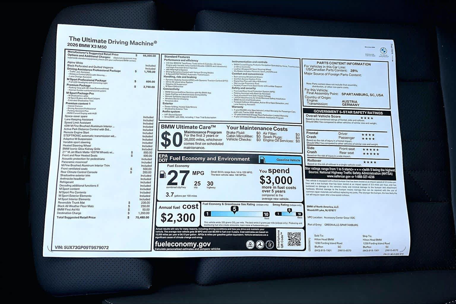 New 2026 BMW X3 M50 w/ Premium Package AWD/4WD image 18