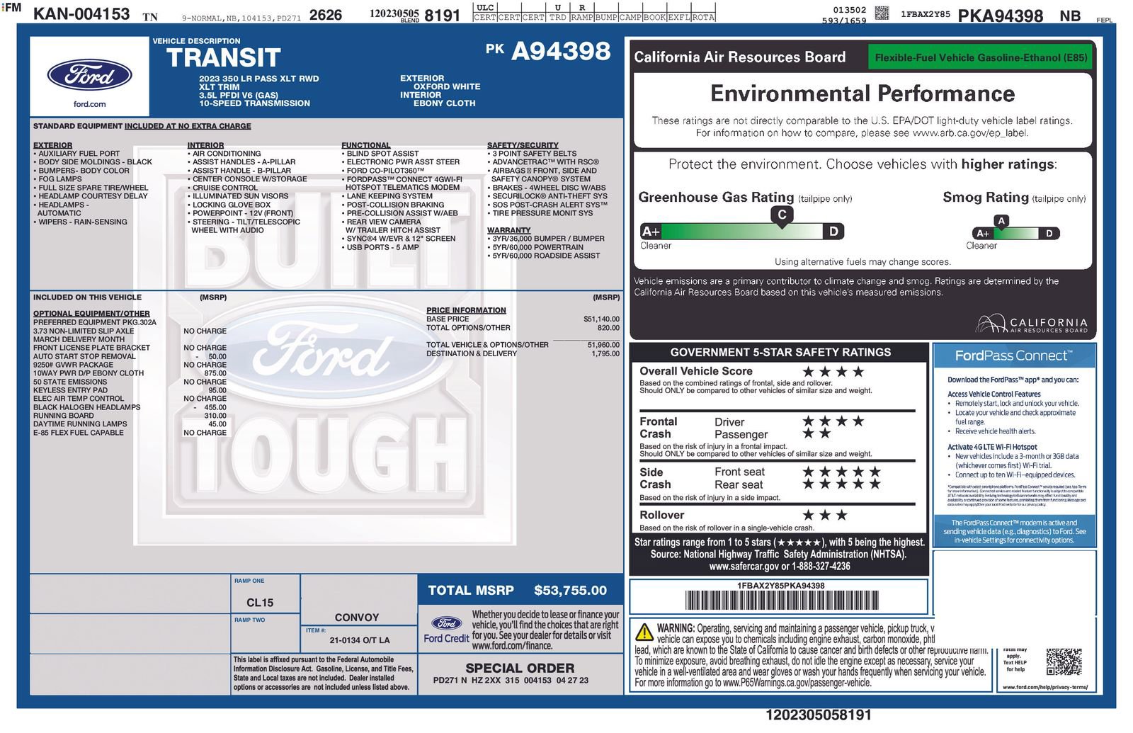Used 2023 Ford Transit 350 XLT RWD image 53