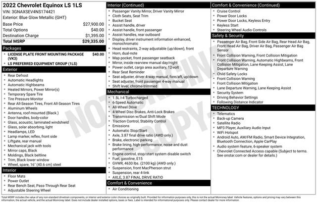 Certified 2022 Chevrolet Equinox LS AWD/4WD image 32