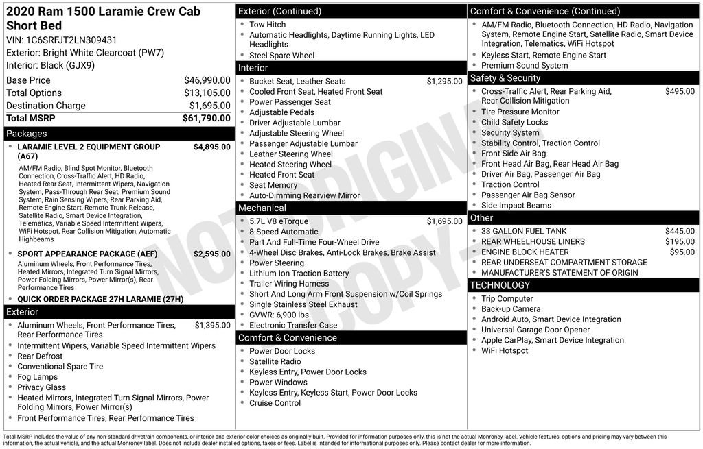 Used 2020 RAM 1500 Laramie image 42
