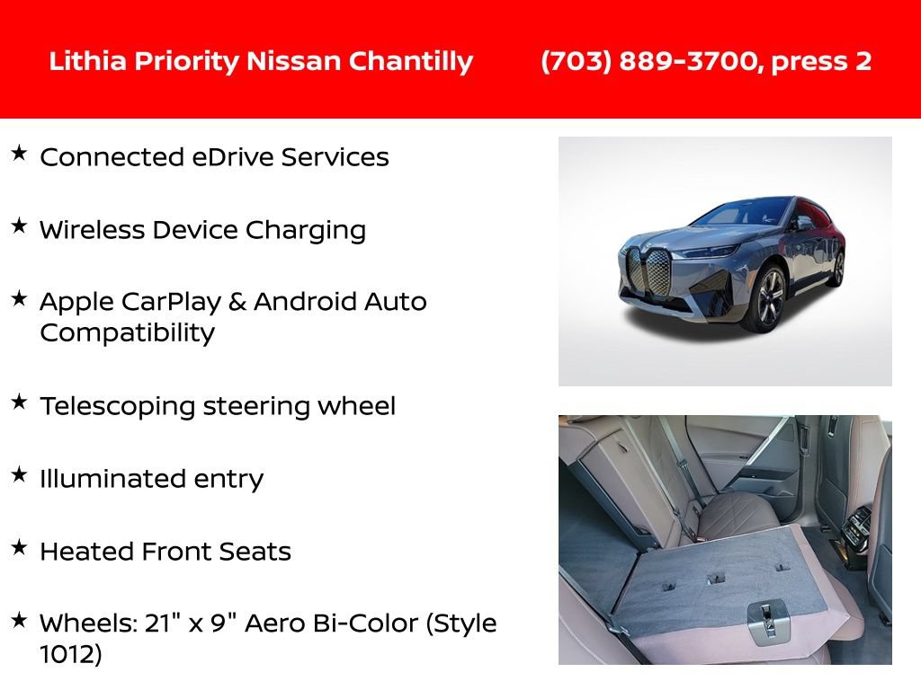 Used 2023 BMW iX xDrive50 w/ Sport Package AWD/4WD image 24