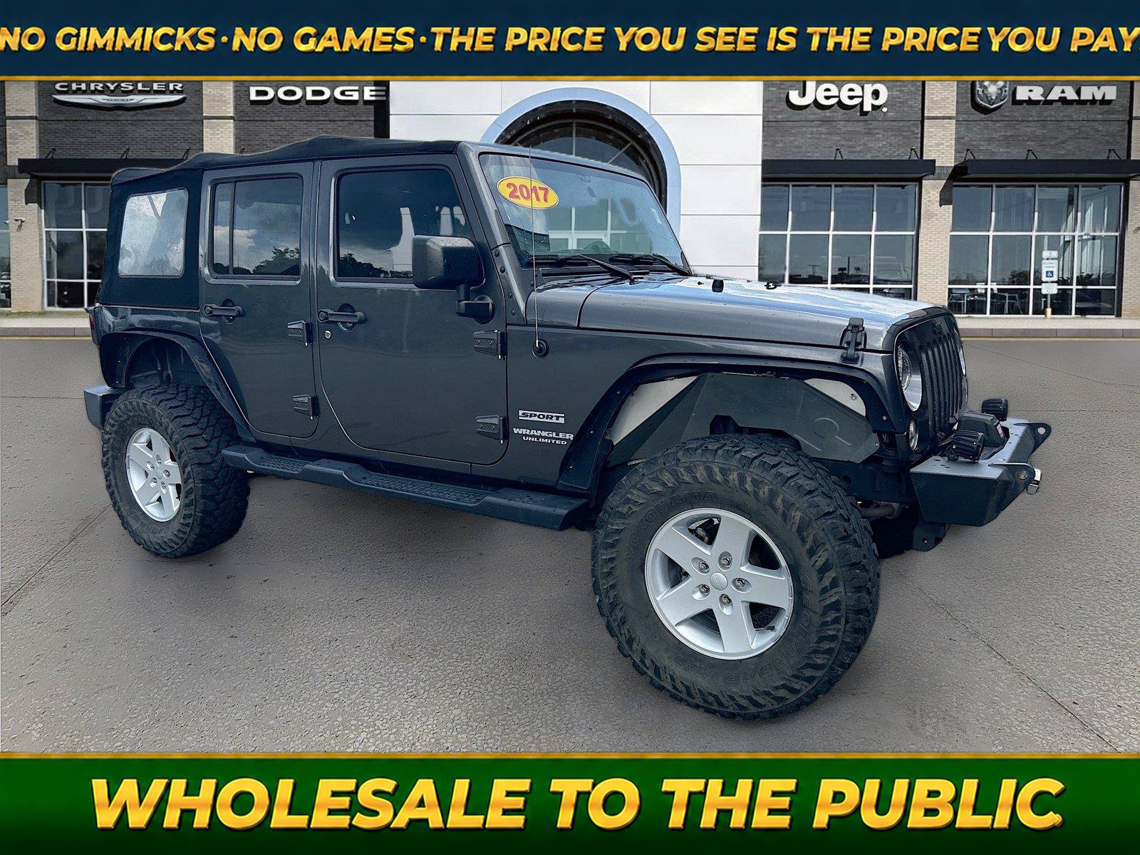 Used 2017 Jeep Wrangler Unlimited Sport w/ Quick Order Package 24S AWD/4WD image 1
