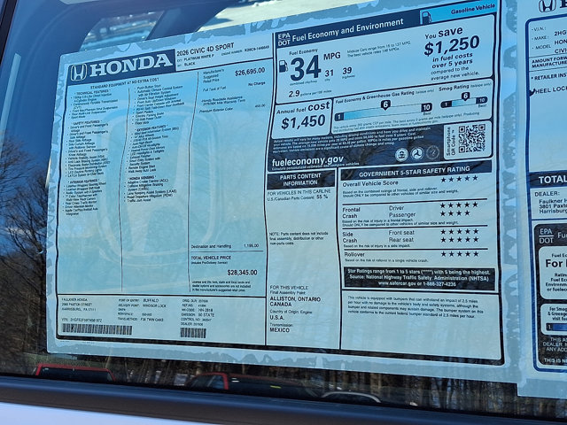 New 2026 Honda Civic Sport image 21