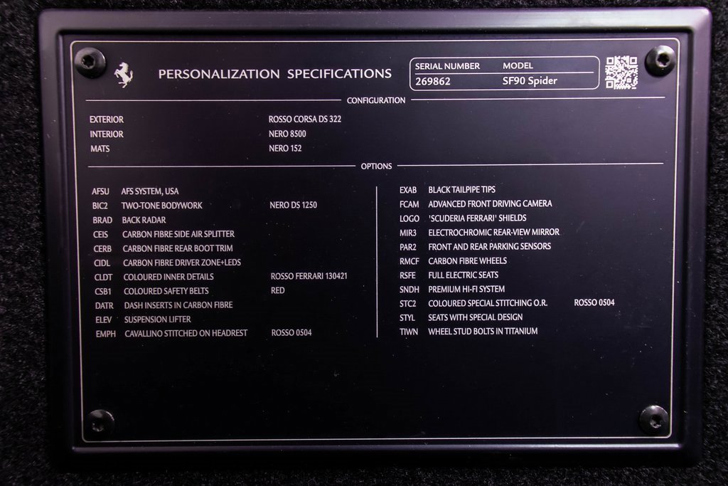 Certified 2022 Ferrari SF90 Spider image 58