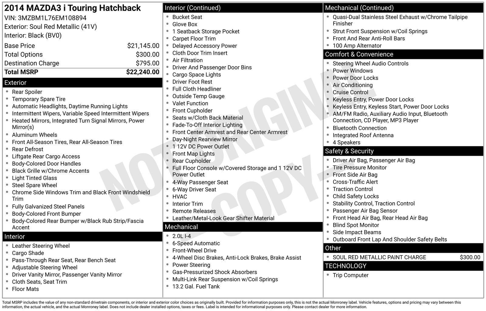 Used 2014 MAZDA MAZDA3 i Touring image 29