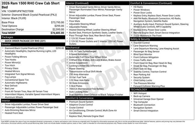 Used 2026 RAM 1500 RHO AWD/4WD image 28