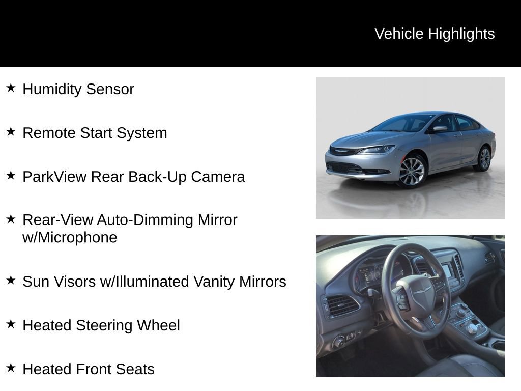 Used 2015 Chrysler 200 S w/ Comfort Group image 16