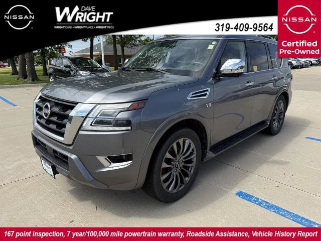 Certified 2022 Nissan Armada Platinum w/ Captain's Chairs Package AWD/4WD image 1
