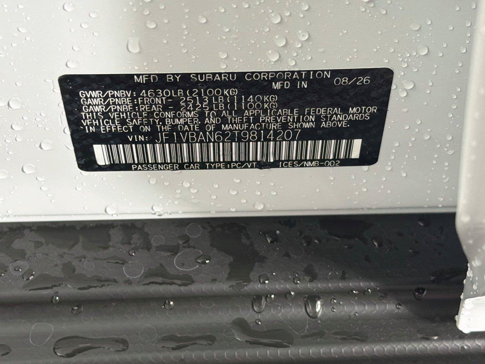 New 2026 Subaru WRX Limited AWD/4WD image 40