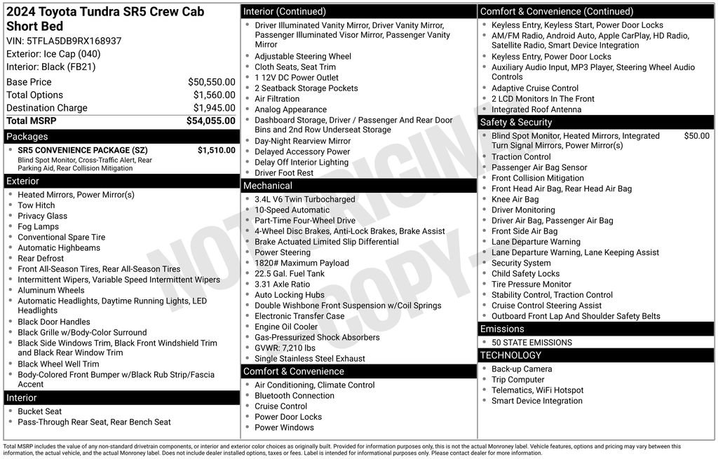 Used 2024 Toyota Tundra SR5 w/ SR5 Convenience Package image 15