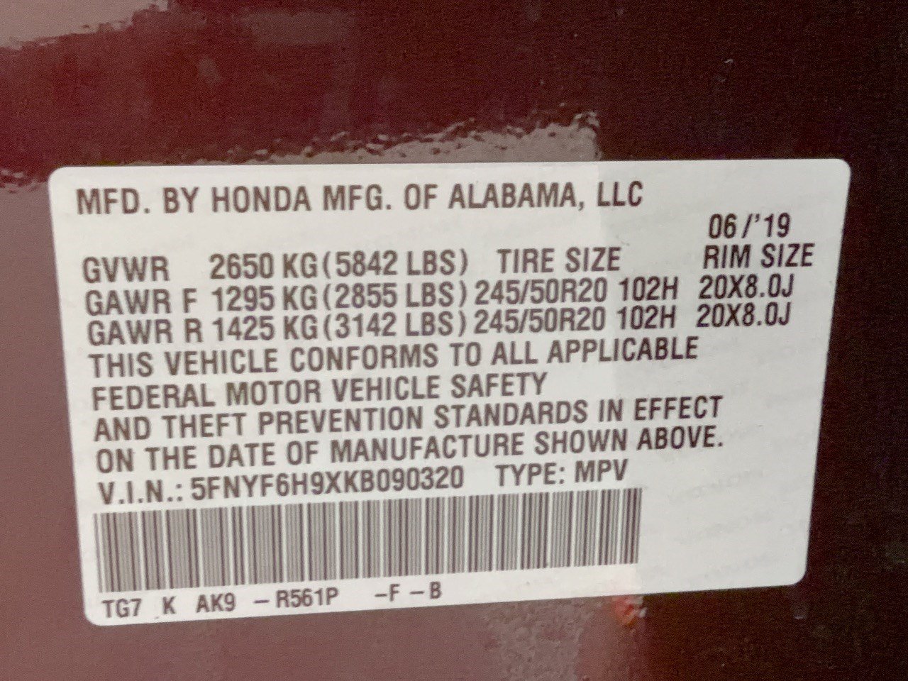 Used 2019 Honda Pilot Touring image 32