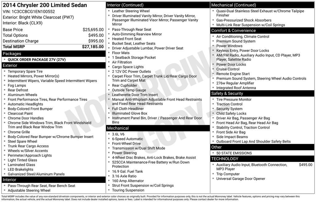 Used 2014 Chrysler 200 Limited image 2