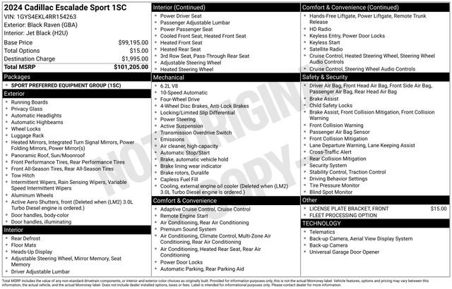 Certified 2024 Cadillac Escalade Sport AWD/4WD image 34