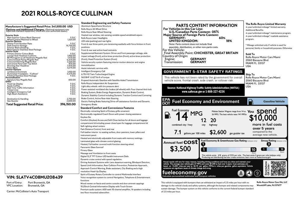 Used 2021 Rolls-Royce Cullinan AWD/4WD image 19