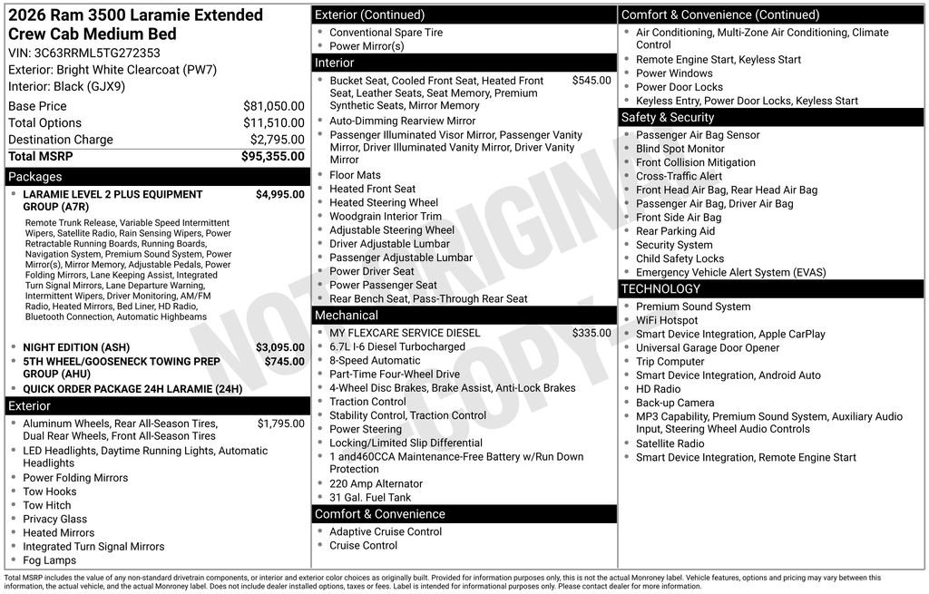 New 2026 RAM 3500 Laramie AWD/4WD image 5