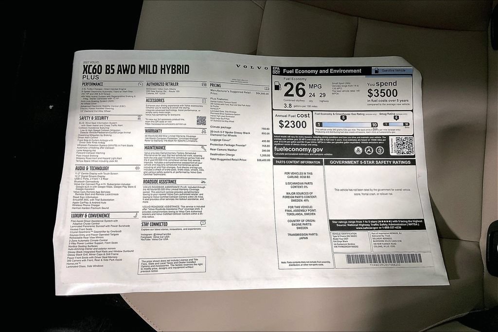 New 2027 Volvo XC60 B5 Plus AWD/4WD image 14