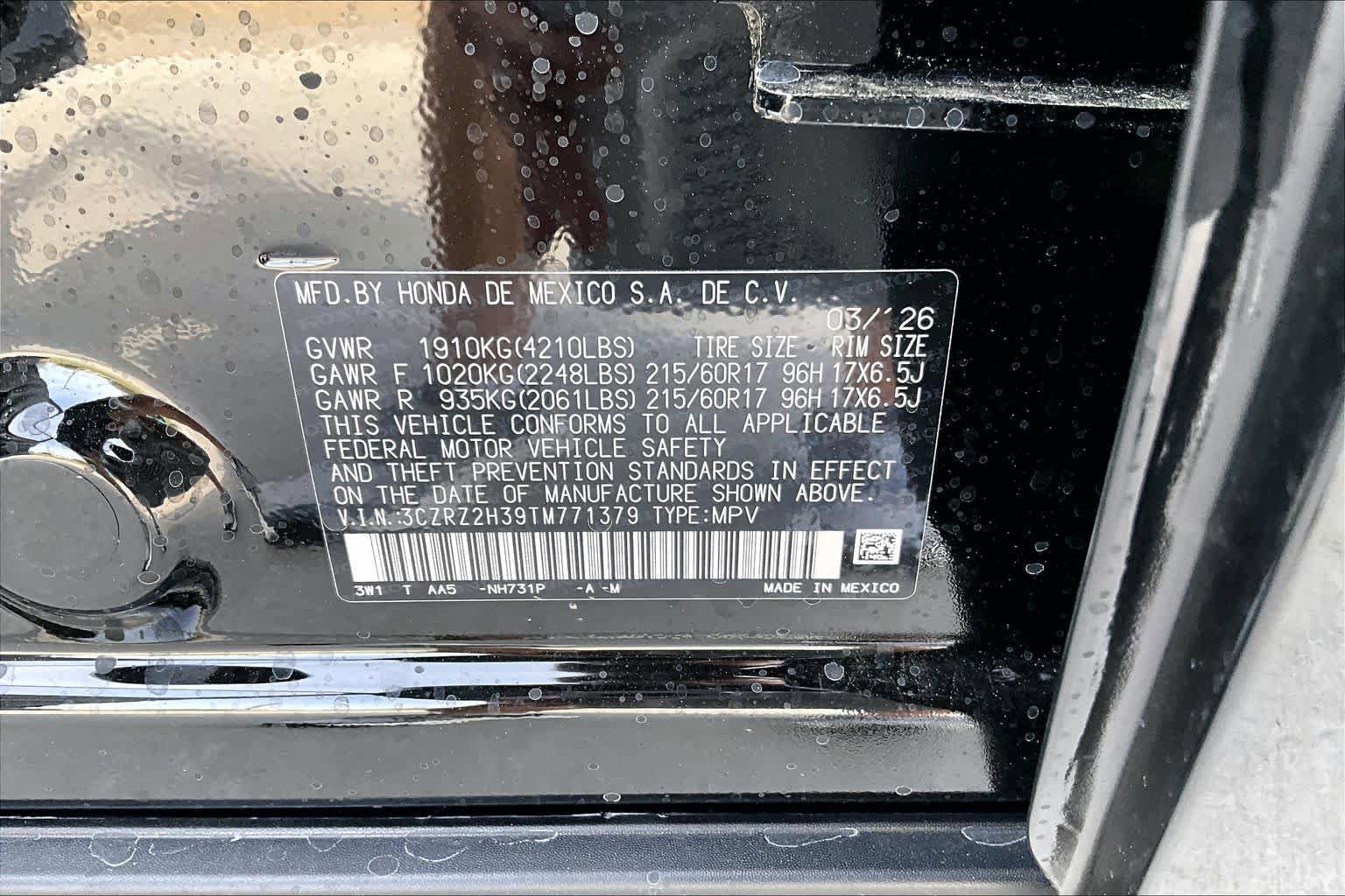 New 2026 Honda HR-V LX image 22