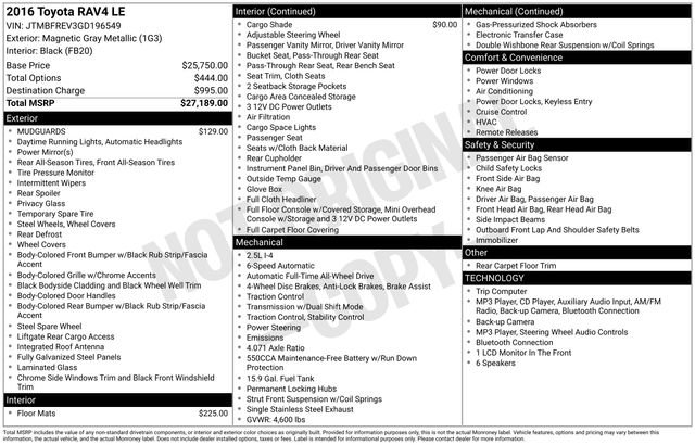 Used 2016 Toyota RAV4 LE AWD/4WD image 11