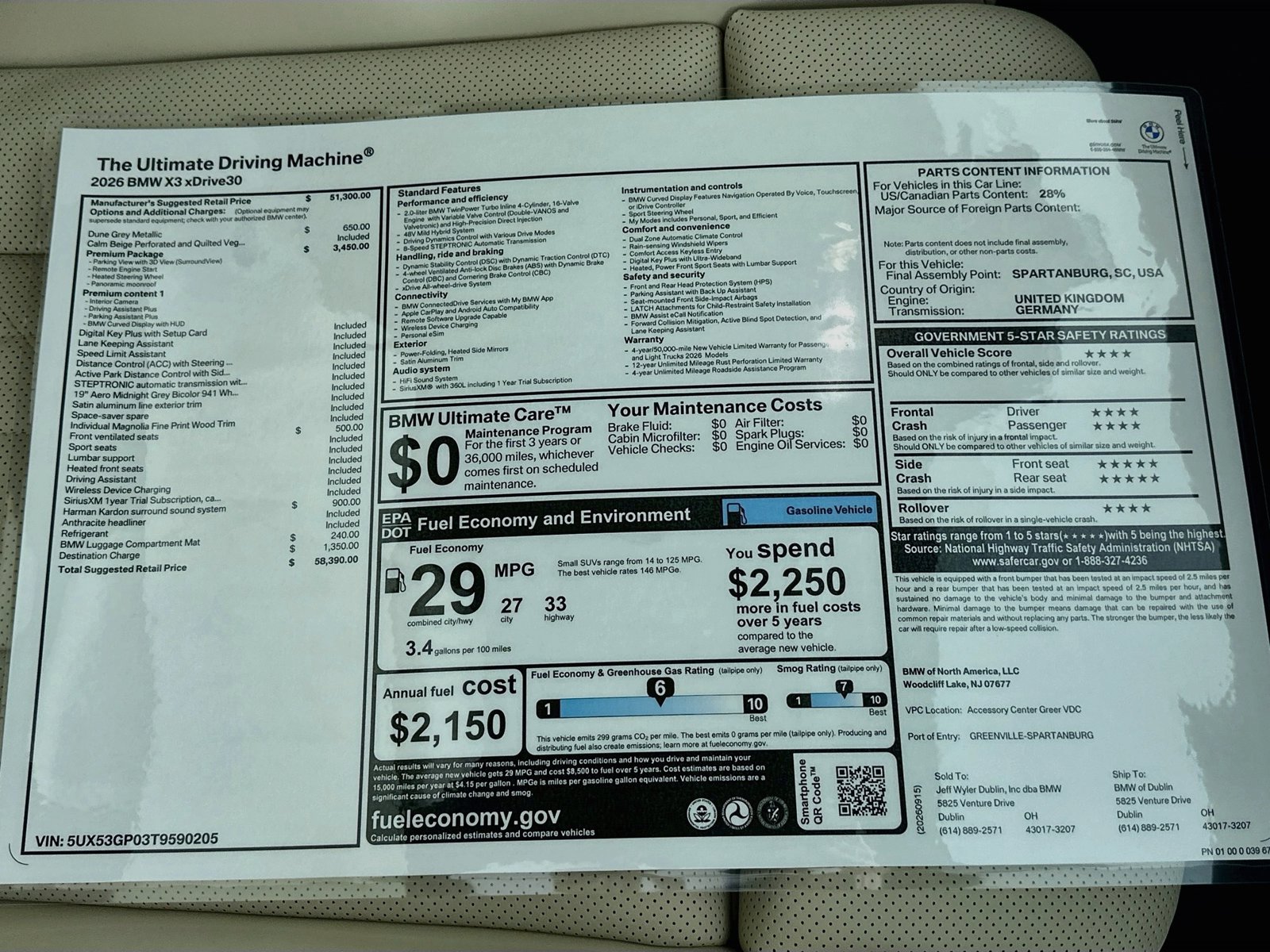 New 2026 BMW X3 xDrive30i AWD/4WD image 48
