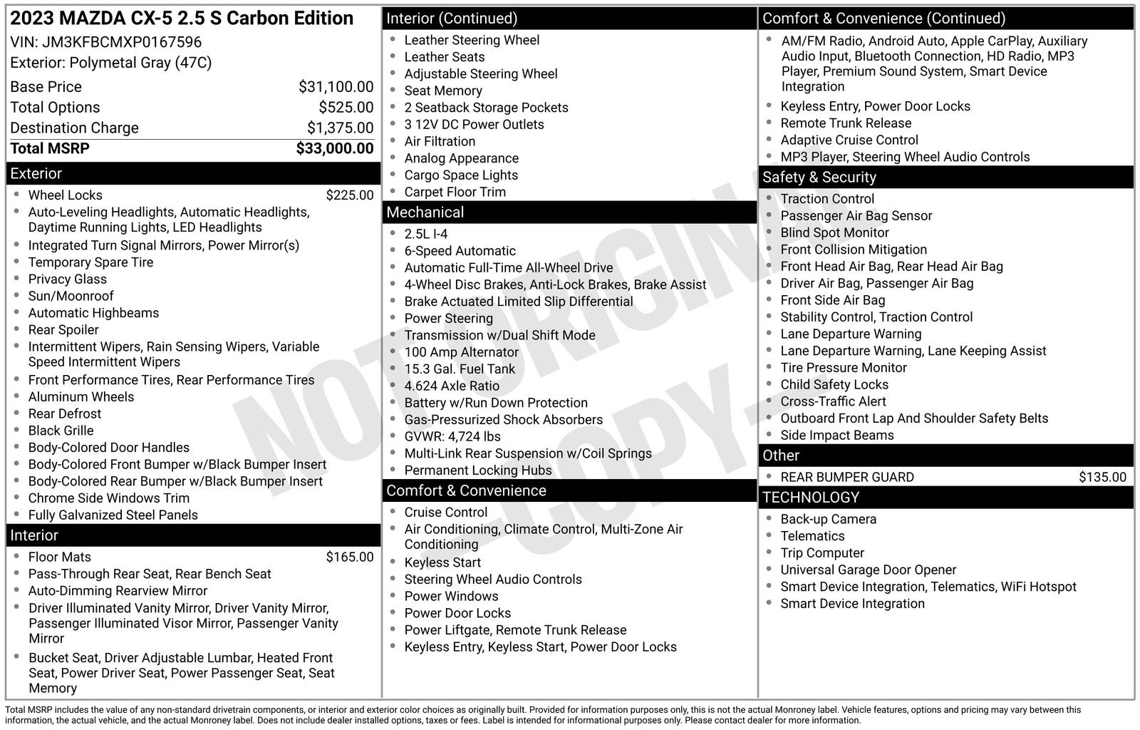 Used 2023 MAZDA CX-5 Carbon Edition image 21