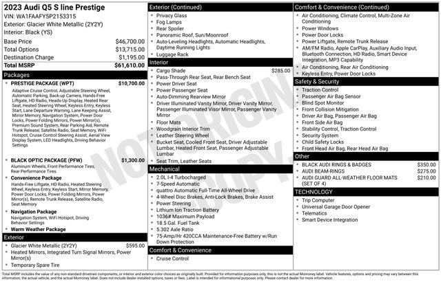 Used 2023 Audi Q5 2.0T Prestige w/ Prestige Package AWD/4WD image 30