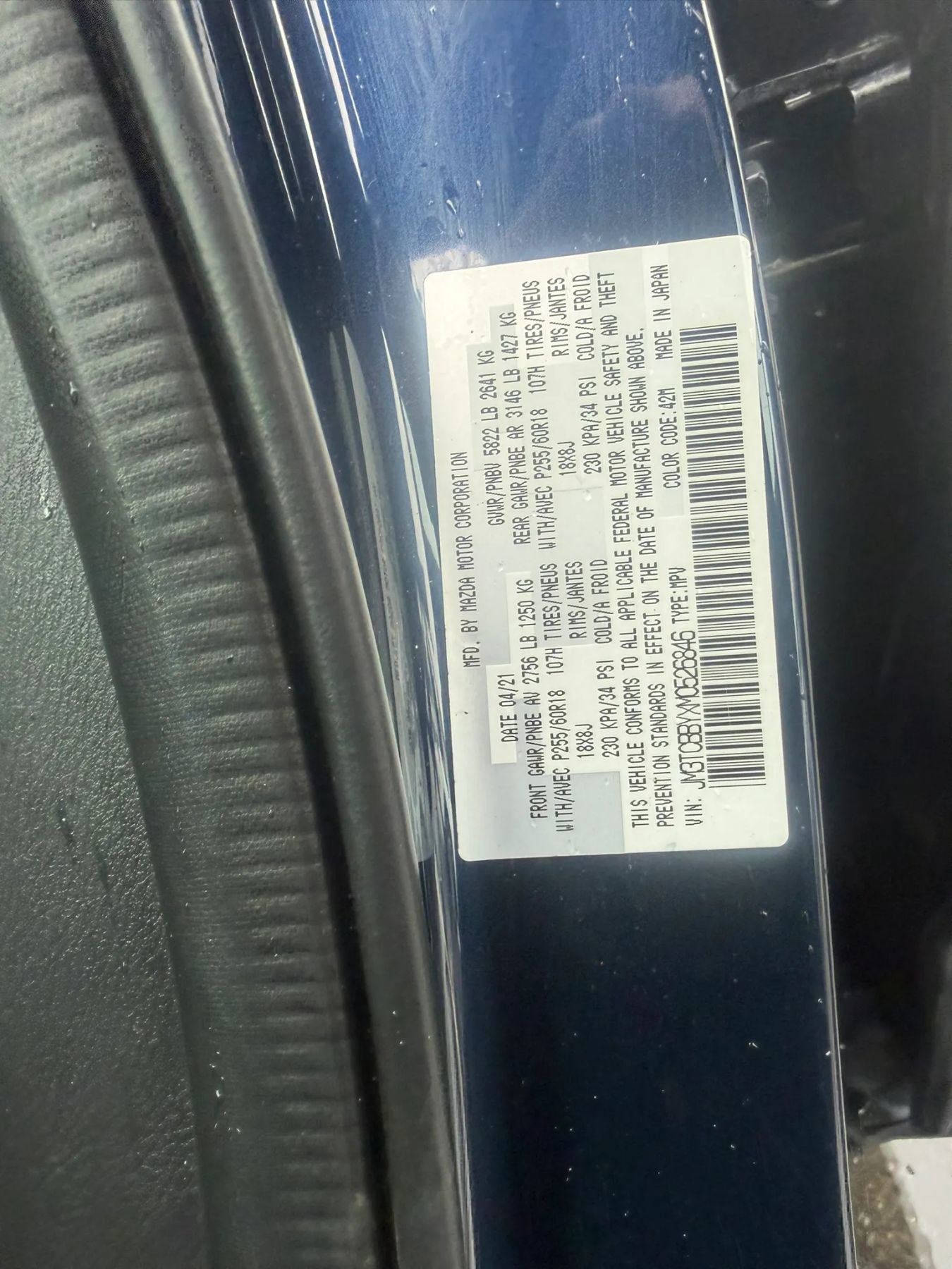 Used 2021 MAZDA CX-9 Sport AWD/4WD image 32