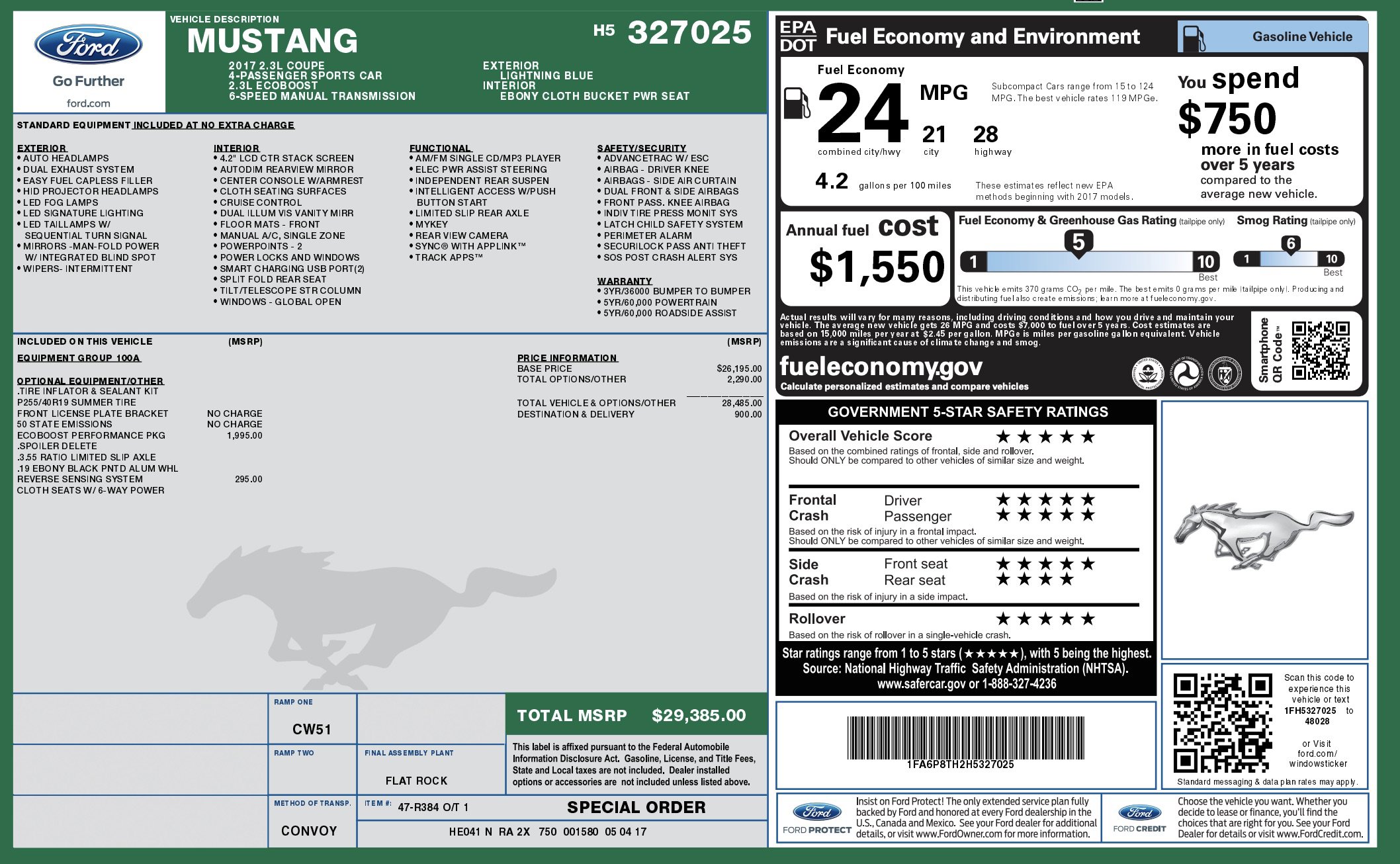 Used 2017 Ford Mustang Coupe w/ Ecoboost Performance Package image 6