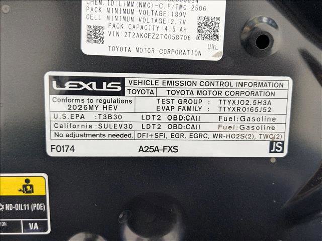 Certified 2026 Lexus NX 350h AWD w/ Accessory Package (K3) image 23